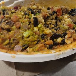 A burrito bowl