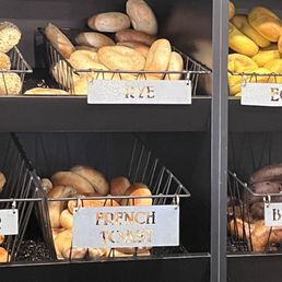 Just a sample of their Bagel choices, which they have many I was thrilled to find rye
