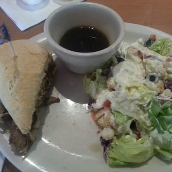 Brickyard Pub - French dip with salad! Very yummy :-) ! - Dive Bars Near Me - Federal Way, Washington