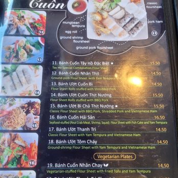 Banh Cuon Tay Ho - Menu 2 of 4, May 2024. - Vietnamese Near Me - San Jose, California