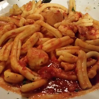 Al Dente Restaurant - Shrimp and scallops with homemade fusili and spicy marinara - Italian Near Me - Boston, Massachusetts