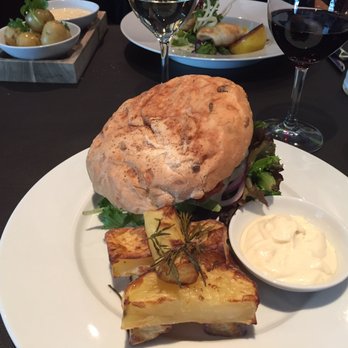 Fjordline - Delicious burger at at onboard restaurant Grieg - Travel Services Near Me - Bergen, 12