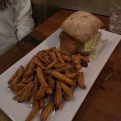 Scotchtown Craft - Fried chicken sandwich and sp fries