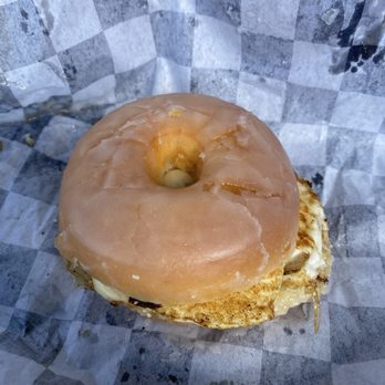Not A Phase Cafe - Special egg, and cheese on glazed donut - Breakfast & Brunch Near Me - Newington, Connecticut