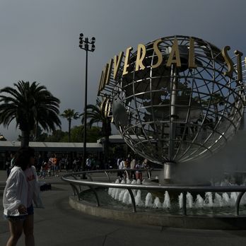 Universal Studios Hollywood - The foundation of the entrance of Universal - Amusement Parks Near Me - Universal City, California
