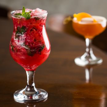 Han Dynasty - two cocktails on a table - Szechuan Near Me - New York, New York Han Dynasty - two cocktails on a table - Szechuan Near Me - New York, New York