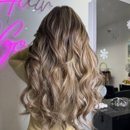 Hair extensions & style by Angelica at Bellami Beaury Bar in Las Vegas, NV.
