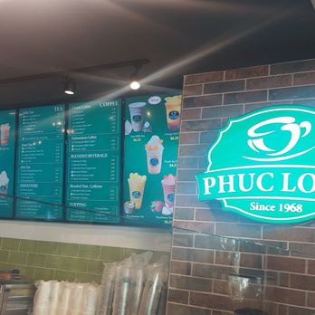 Phuc Long - menu, sign - Coffee & Tea Near Me - Garden Grove, California