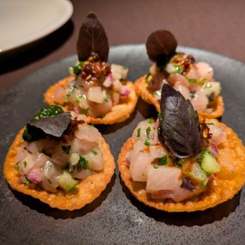 Bourbon Steak by Michael Mina - @endoedibles on Instagram 02/19/26 HAMACHI TOSTADAS - crispy wonton, avocado mousse, yuzu ponzu, salsa macha - Steakhouses Near Me - Las Vegas, Nevada Bourbon Steak by Michael Mina - @endoedibles on Instagram 02/19/26 HAMACHI TOSTADAS - crispy wonton, avocado mousse, yuzu ponzu, salsa macha - Steakhouses Near Me - Las Vegas, Nevada