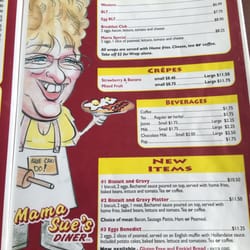 Mama Sue's Diner - Breakfast menu