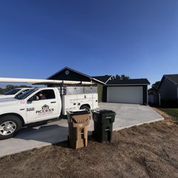 Access Garage Doors - New Construction is our Fave!! Completing a New Garage in Hutchinson! Great way to spend a Saturday!