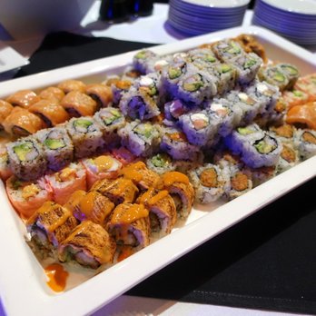 Chris Michael's Steakhouse - Sushi platter from a private event - only sushi I really enjoyed from this platter is the one on the bottom left - Steakhouses Near Me - Woodbridge, New Jersey Chris Michael's Steakhouse - Sushi platter from a private event - only sushi I really enjoyed from this platter is the one on the bottom left - Steakhouses Near Me - Woodbridge, New Jersey