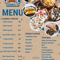 Marcos Cannolis - Our menu