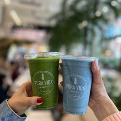Pura Vida Miami - Super Greens Smoothie (~$12) & Coco Azul Smoothie (~$12)