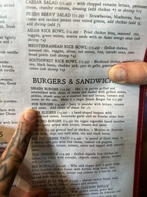 Menu photo 4 Tarpon Tavern Tarpon Springs, FL