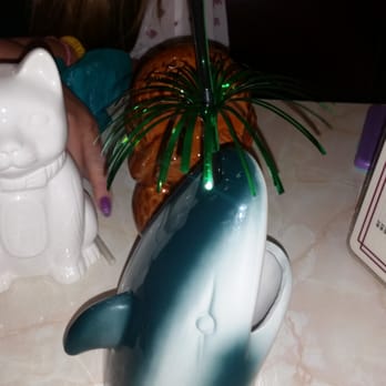 Otto's Shrunken Head - Shark mug in the front, cat cup and monkey cup in the back, - Tiki Bars Near Me - New York, New York Otto's Shrunken Head - Shark mug in the front, cat cup and monkey cup in the back, - Tiki Bars Near Me - New York, New York