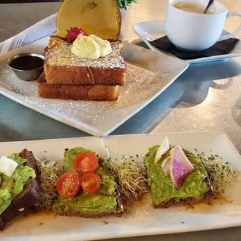 Toast - Avocado toast and creme Brule French toast. - Breakfast & Brunch Near Me - Temecula, California
