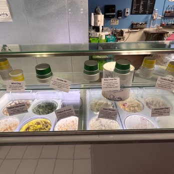 Scoops - a variety of food items in a display case - Shaved Ice Near Me - Lincoln, Nebraska