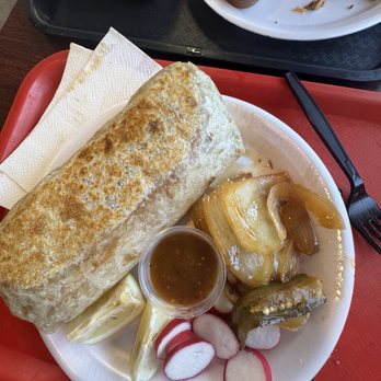 Ben Paca Mexican Grill - Burrito with onions - Mexican Near Me - Bakersfield, California
