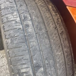 Economy Rent A Car - Tire in very poor condition
