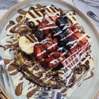 Kaffeinated Crepes and Coffee - Nutella waffle - Coffee & Tea Near Me - Webster, Texas