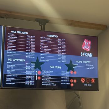 Syko - Menu 12/11/24 - Syrian Near Me - Brooklyn, New York