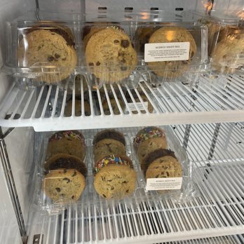 Nicholas Creamery - a display of chocolate chip cookies - Ice Cream & Frozen Yogurt Near Me - Atlantic Highlands, New Jersey Nicholas Creamery - a display of chocolate chip cookies - Ice Cream & Frozen Yogurt Near Me - Atlantic Highlands, New Jersey