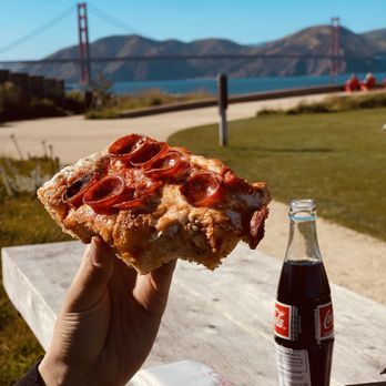 Il Parco - Slice Pepperoni Mozzarella, tomato, sicilian oregano, parmigiano, basil, cupping pepperoni - Cafes Near Me - San Francisco, California Il Parco - Slice Pepperoni Mozzarella, tomato, sicilian oregano, parmigiano, basil, cupping pepperoni - Cafes Near Me - San Francisco, California