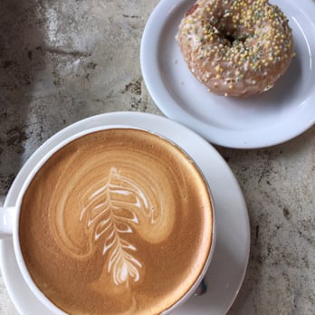 Dubsea Coffee - Decaf latte and fancy looking doughnut - Coffee & Tea Near Me - Seattle, Washington Dubsea Coffee - Decaf latte and fancy looking doughnut - Coffee & Tea Near Me - Seattle, Washington