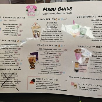 Bobae Coffee & Tea-  Kirkland - Menu - Bubble Tea Near Me - Kirkland, Washington