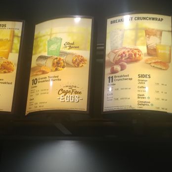 Taco Bell - the taco Bell breakfast menu great selections great quality. those breakfast crunchwraps are fantastic highly recommend sausage - Mexican Near Me - Kearney, Missouri Taco Bell - the taco Bell breakfast menu great selections great quality. those breakfast crunchwraps are fantastic highly recommend sausage - Mexican Near Me - Kearney, Missouri