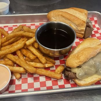 Crazy Cow Cafe - French Dip with Provolone & Fries - American Near Me - Beaver, Utah