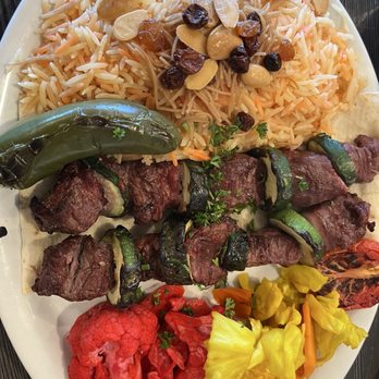 Ney Restaurant - Filet mignon with saffron rice. - Mediterranean Near Me - La Mesa, California Ney Restaurant - Filet mignon with saffron rice. - Mediterranean Near Me - La Mesa, California