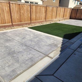 Medina Concrete - finished product: stamped concrete, drain installation, and artificial turf. - Masonry/Concrete Near Me Medina Concrete - finished product: stamped concrete, drain installation, and artificial turf. - Masonry/Concrete Near Me