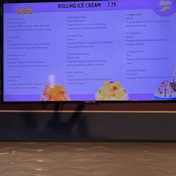 Halo Rolling Ice Cream - Menu