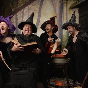 Witch Pix - Group of 4 costumed as witches on our Olde Salem Village theatrical photo set - Session Photography Near Me - Salem, Massachusetts Witch Pix - Group of 4 costumed as witches on our Olde Salem Village theatrical photo set - Session Photography Near Me - Salem, Massachusetts