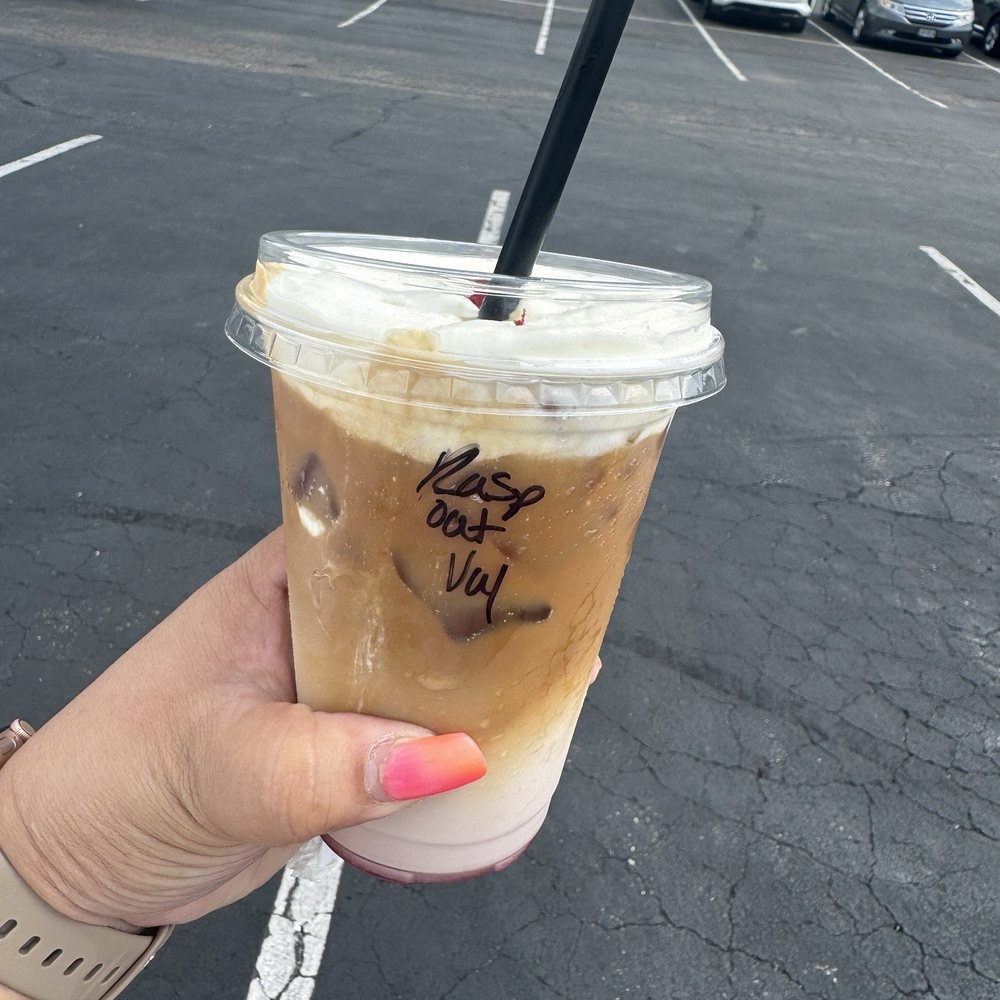 Apollo Coffee - Iced Whipped Raspberry Latte with Oatmilk - Food Trucks Near Me - New Albany, Ohio Apollo Coffee - Iced Whipped Raspberry Latte with Oatmilk - Food Trucks Near Me - New Albany, Ohio