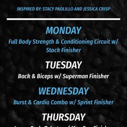 Burn Boot Camp Evanston - Each week the gym posts their workout protocol online. Saturdays are typically more cardio-based, but the rest of the days vary by week.