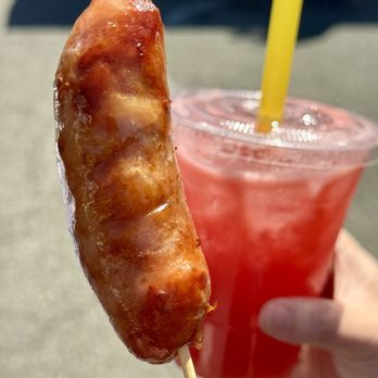Taiwan Fest - Taiwanese Grilled Sausage (front), Freshly Squeezed Watermelon Juice - Festivals Near Me - Queens, New York Taiwan Fest - Taiwanese Grilled Sausage (front), Freshly Squeezed Watermelon Juice - Festivals Near Me - Queens, New York
