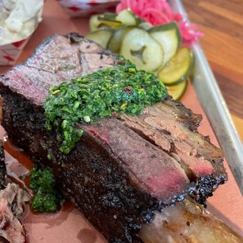 Interstellar BBQ - Beef rib with chimichuri - Barbeque Near Me - Austin, Texas Interstellar BBQ - Beef rib with chimichuri - Barbeque Near Me - Austin, Texas