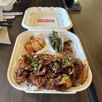 Krave - Spicy Pork Bulgogi Platter - Asian Fusion Near Me - Atlanta, Georgia