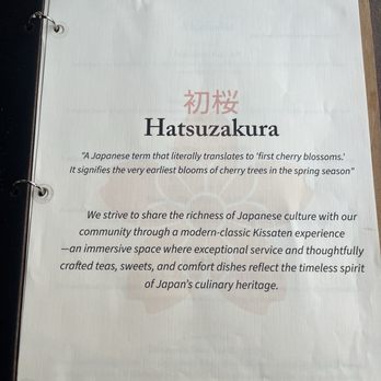 Hatsuzakura - Menu blurb - Japanese Near Me - San Diego, California Hatsuzakura - Menu blurb - Japanese Near Me - San Diego, California