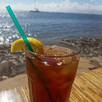 Mala Ocean Tavern - Drinking my ice tea on the beach. - Seafood Near Me - Lahaina, Hawaii Mala Ocean Tavern - Drinking my ice tea on the beach. - Seafood Near Me - Lahaina, Hawaii