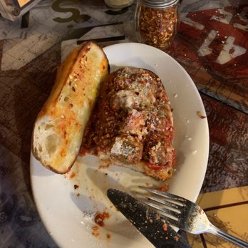 Trackside Pizza - What he actually got. - Pizza Near Me - Sumner, Washington