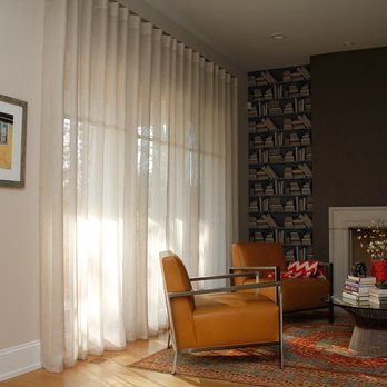 Urban Source - Custom drapery with our bookcase wallpaper - Interior Design Near Me - Chicago, Illinois Urban Source - Custom drapery with our bookcase wallpaper - Interior Design Near Me - Chicago, Illinois