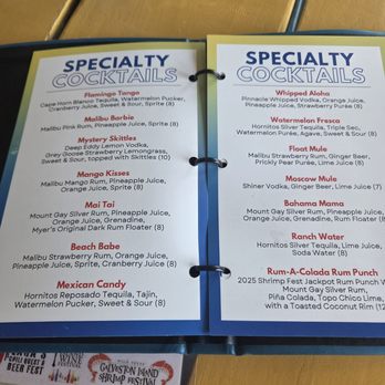 Float Pool & Patio Bar - Menu - Bars Near Me - Galveston, Texas