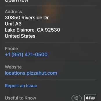 Pizza Hut - Same number in my map quest. - Pizza Near Me - Lake Elsinore, California Pizza Hut - Same number in my map quest. - Pizza Near Me - Lake Elsinore, California