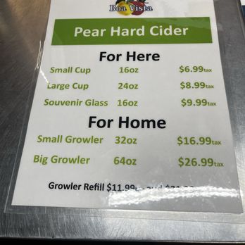 Boa Vista Orchards - In house drinks or take home growlers for Pear Hard Cider. They have a handful of other fruit flavors too. - Fruits & Veggies Near Me - Placerville, California