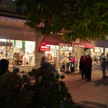 Mission Galleria - Storefront at night. - Antiques Near Me - Riverside, California