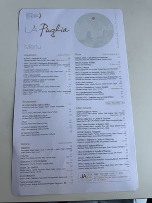 Menu photo 1 LA Puglia Santa Monica, CA